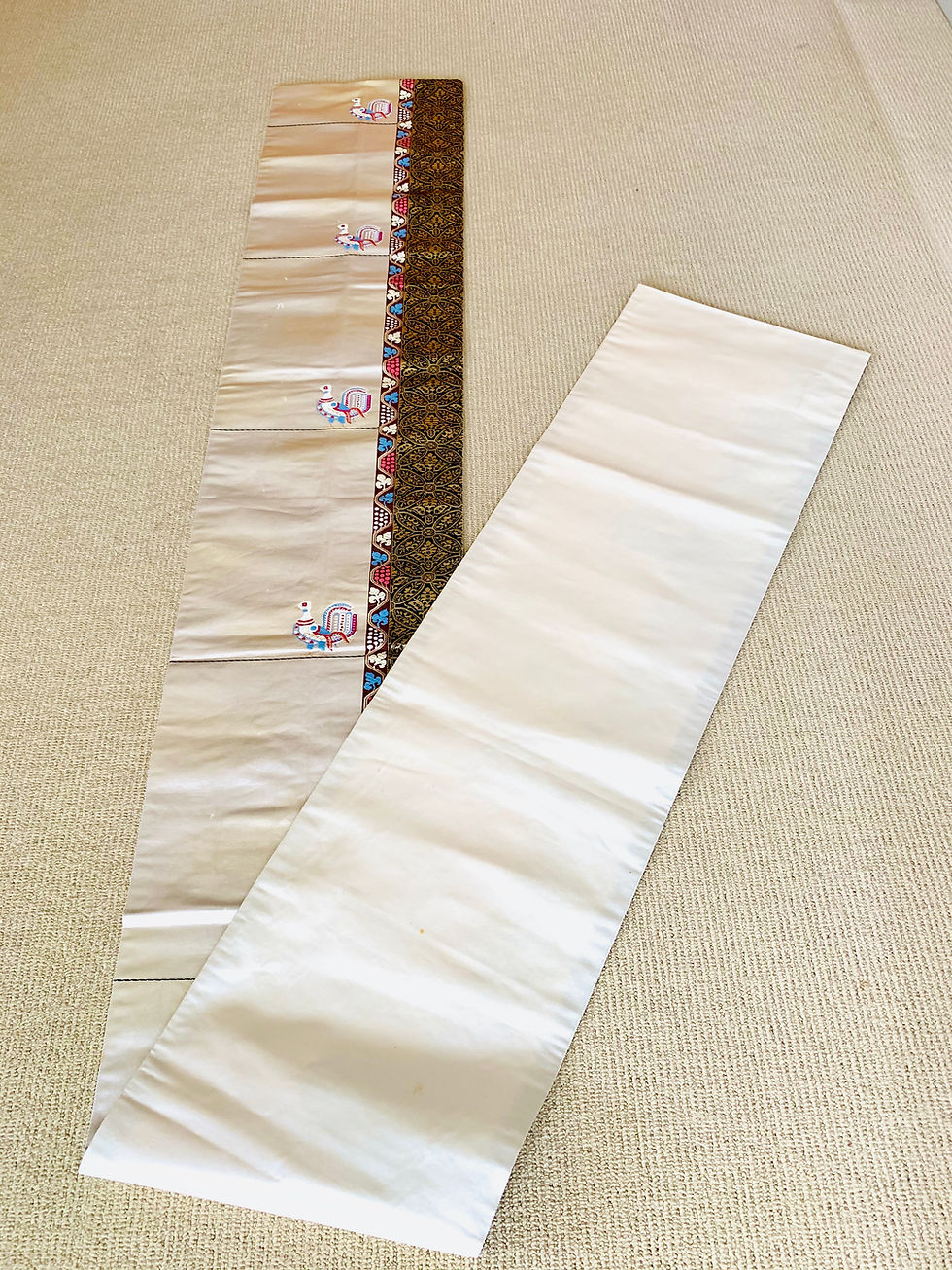 Thumbnail: Vintage Japanese kimono's belt (Obi) collectable silk fablic