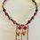 Thumbnail: Jasper and red shell pearl necklace in stainless steel clasp