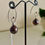 Thumbnail: Black freshwater pearl earrings in sterling silver