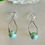 Thumbnail: Shell pearl pierced earrings with sterling silver hooks