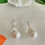 Thumbnail: Silver 925 Freshwater Baroque pearl pierced earrings.