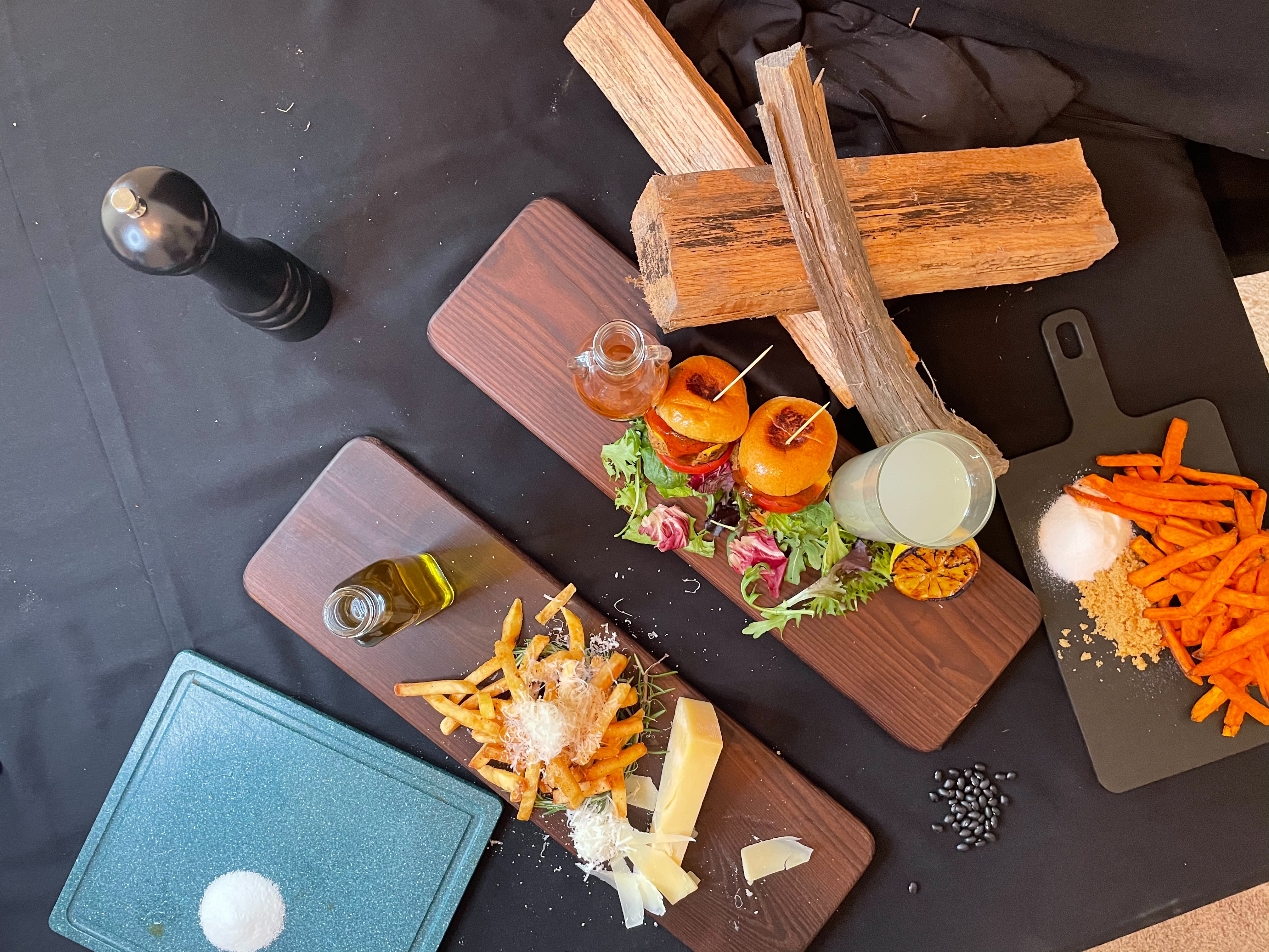 Arranged Food and Objects