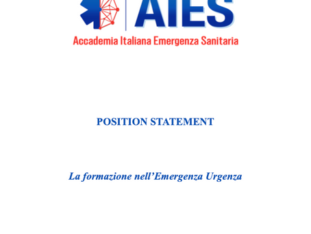 AIES presenta il nuovo Position Statement sulla formazione nell’emergenza-urgenza
