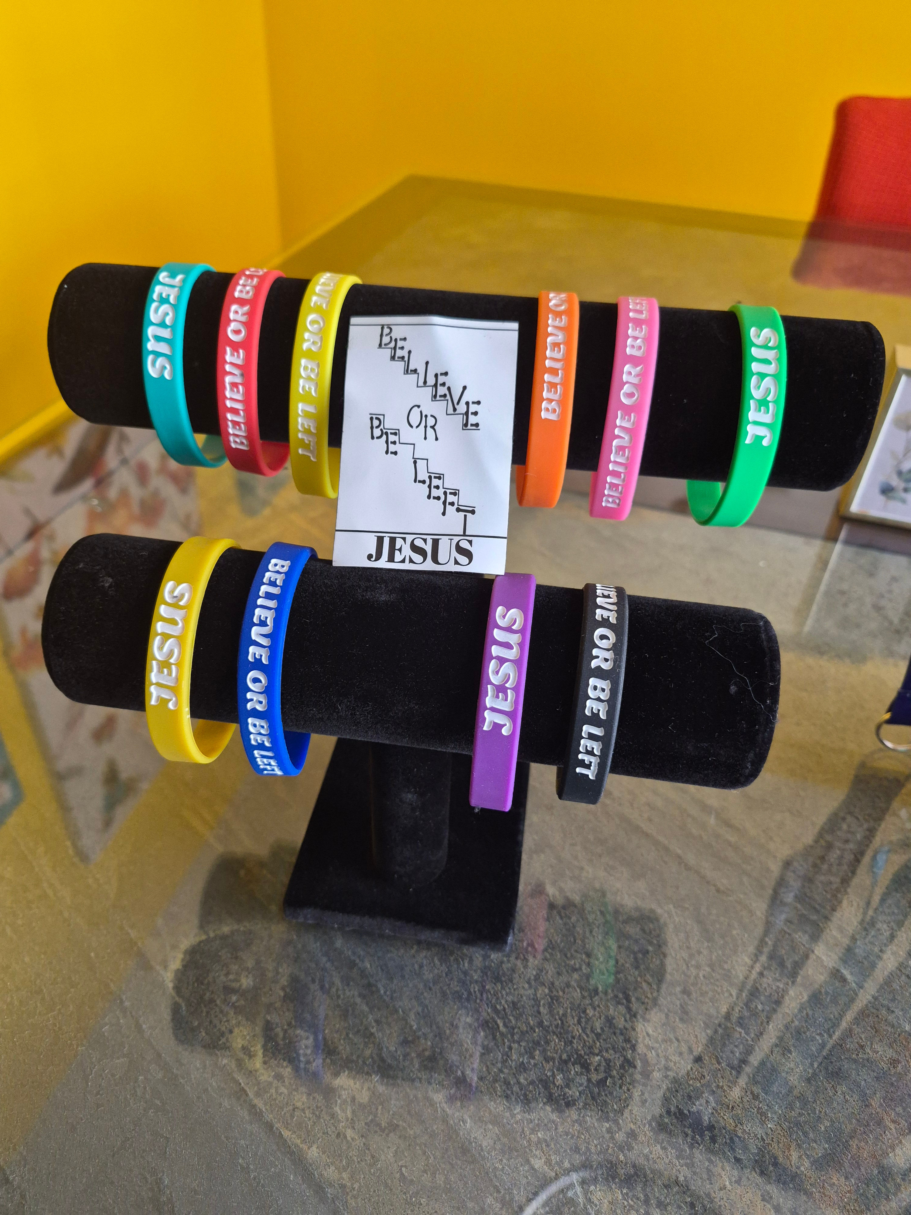 Believe or Be Left Jesus silicone wristbands