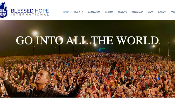Blessed Hope International: Blessed Hope International is passionately dedicated to boldly  proclaiming the gospel of Jesus Christ to a lost and dying world that desperately needs salvation, found  only  in  Christ, because of His atoning sacrifice on the cross.  With a continuing sense of urgency, because of the soon returning King of kings, we labor in the fields of harvest to this end.