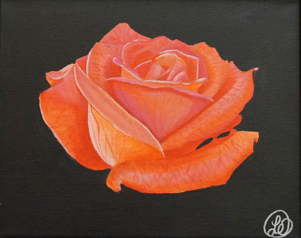 Orange Rose Painting