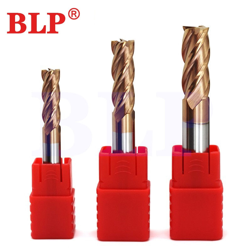 Thumbnail: Milling Cutter Alloy Coating Tungsten Steel Tool Cnc Maching Hrc55 4 Flute 