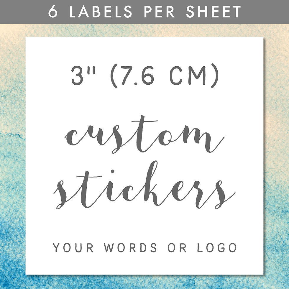 Custom square stickers 3" (S-143)