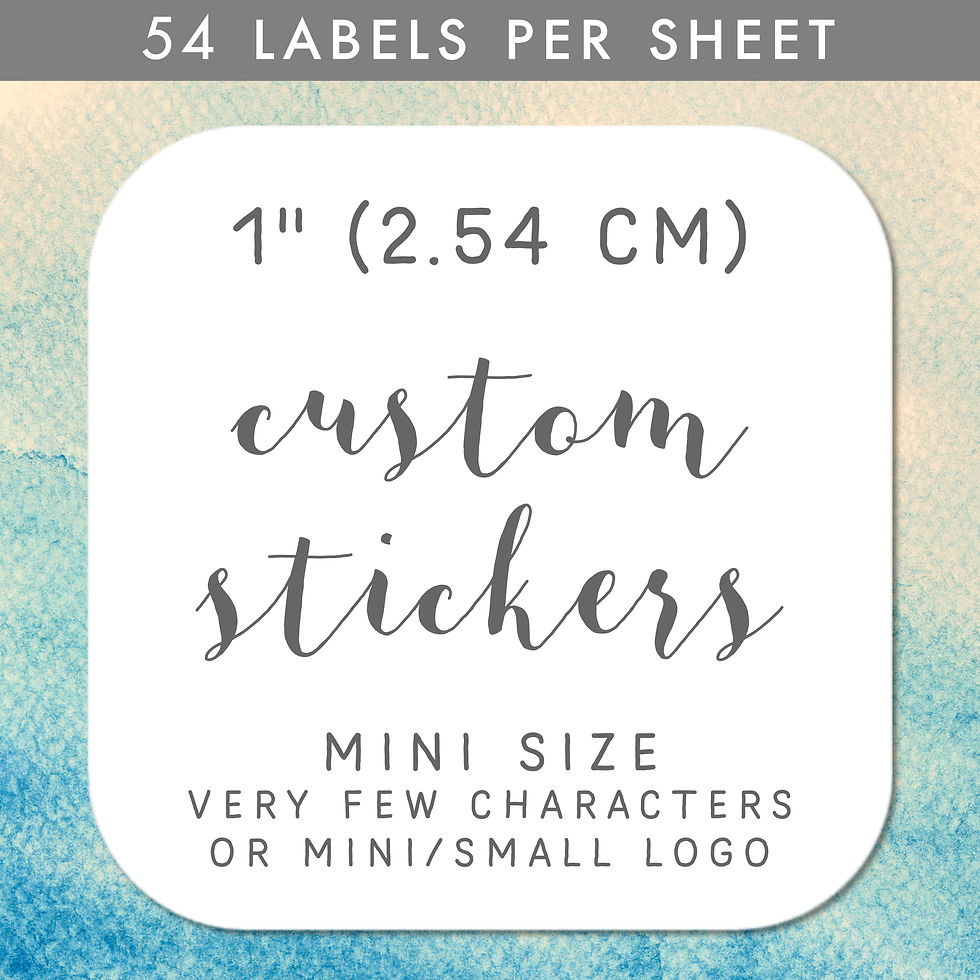 Custom labels 1" square with rounded corners (S-112)