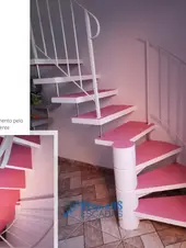 Escada Pré Moldada em Concreto Modelo Semi Caracol, J