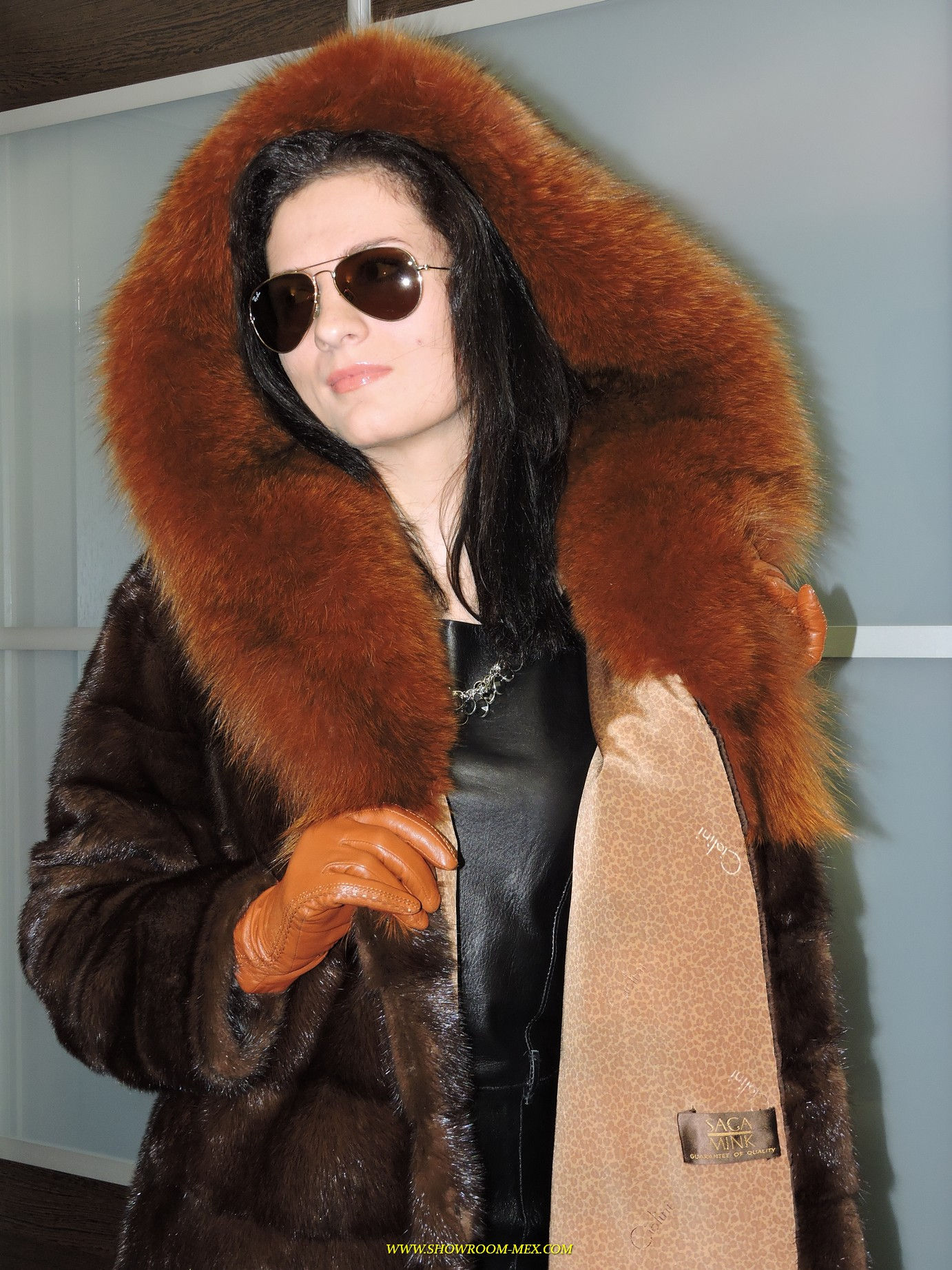 SAGAMINK Шуба норковая поперечка