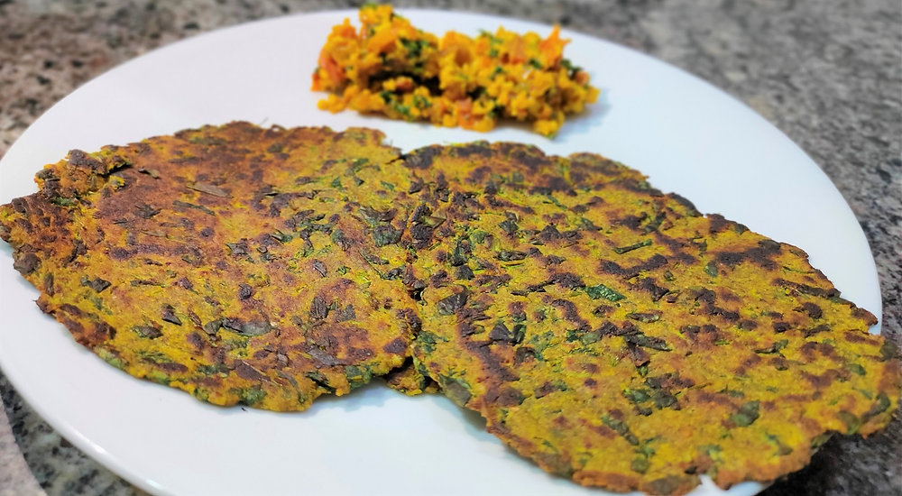 Keto Fenugreek Crispy pancake/Methi Paratha