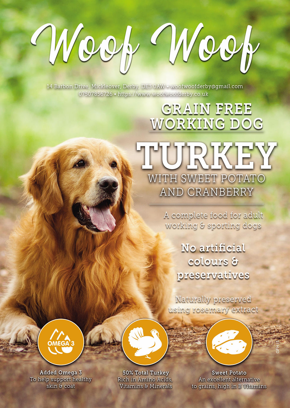 Turkey, Sweet Potato and Cranberry Grain Free