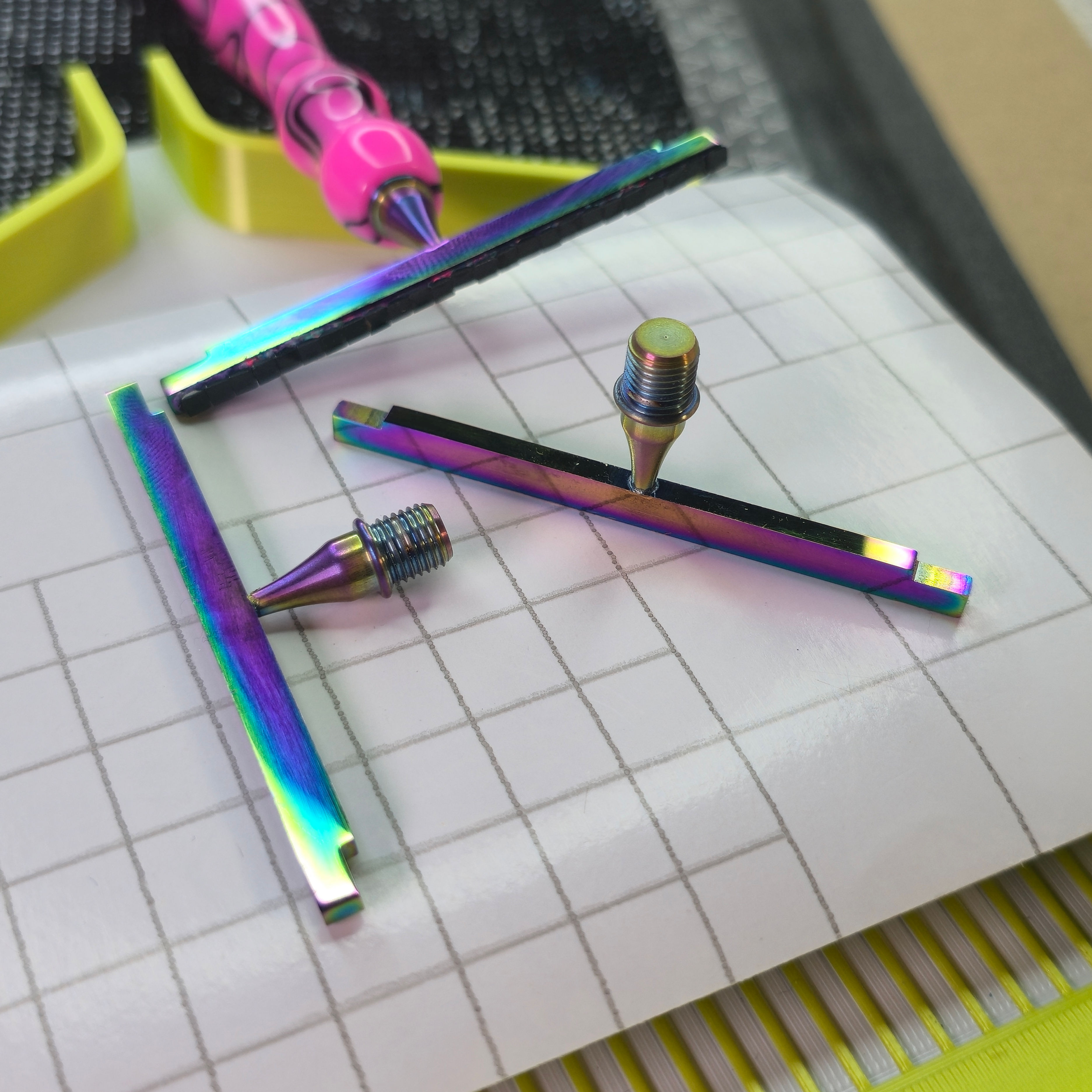 SIZES 15 + 25 + BUNDLE  THREADED RAINBOW THIN TIPS