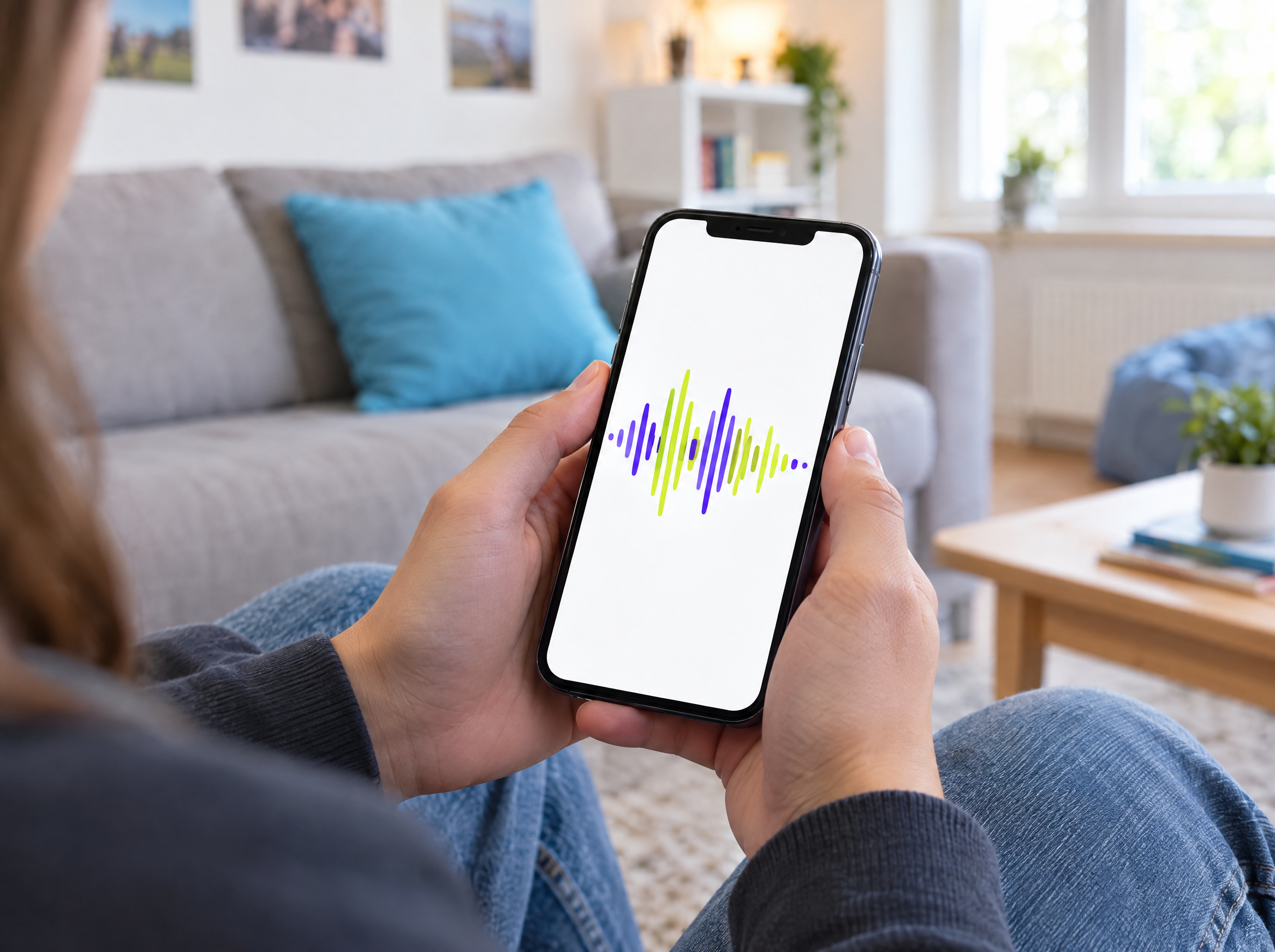 Smartphone mit Sprachaufnahme für das pädagogische Tagebuch