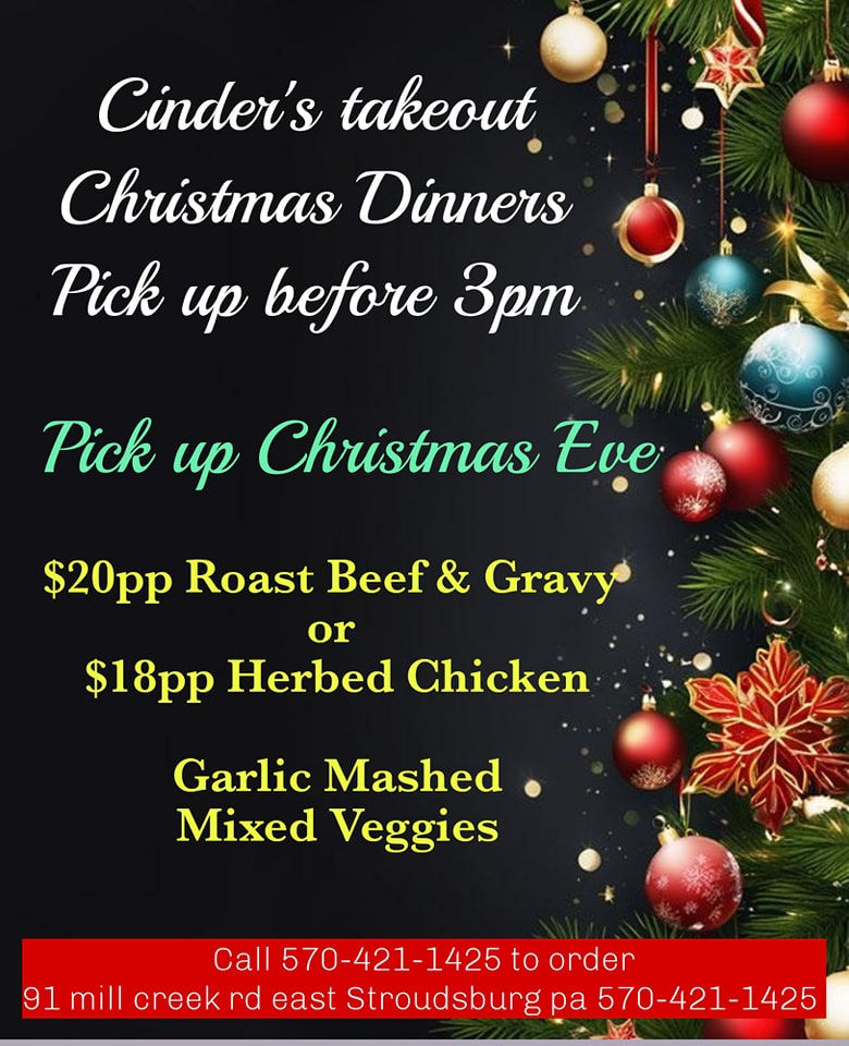 Christmas eve pick up Christmas dinners