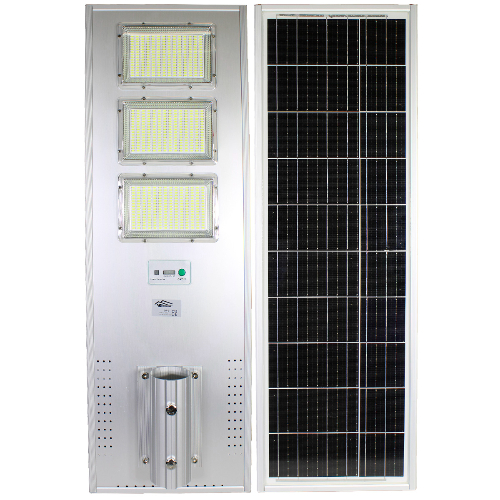 Lámpara Solar LED 300W Gris con Sensor de Movimiento y Control Remoto