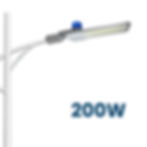 Lámpara Suburbana LED  MERCURY de 200W Acabado Gris de Aluminio Fundido