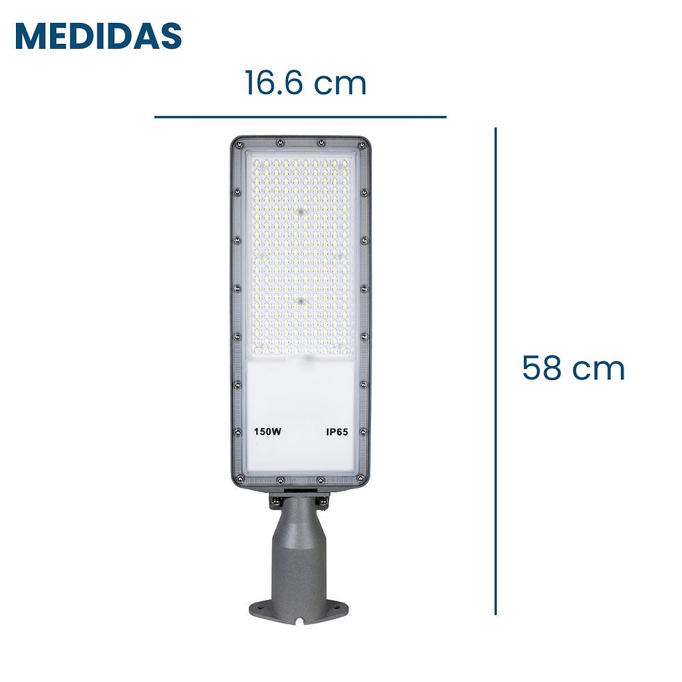 Miniatura: Lámpara Suburbana Corriente Alterna C/Fotocelda de Ojillo 150W Medidas