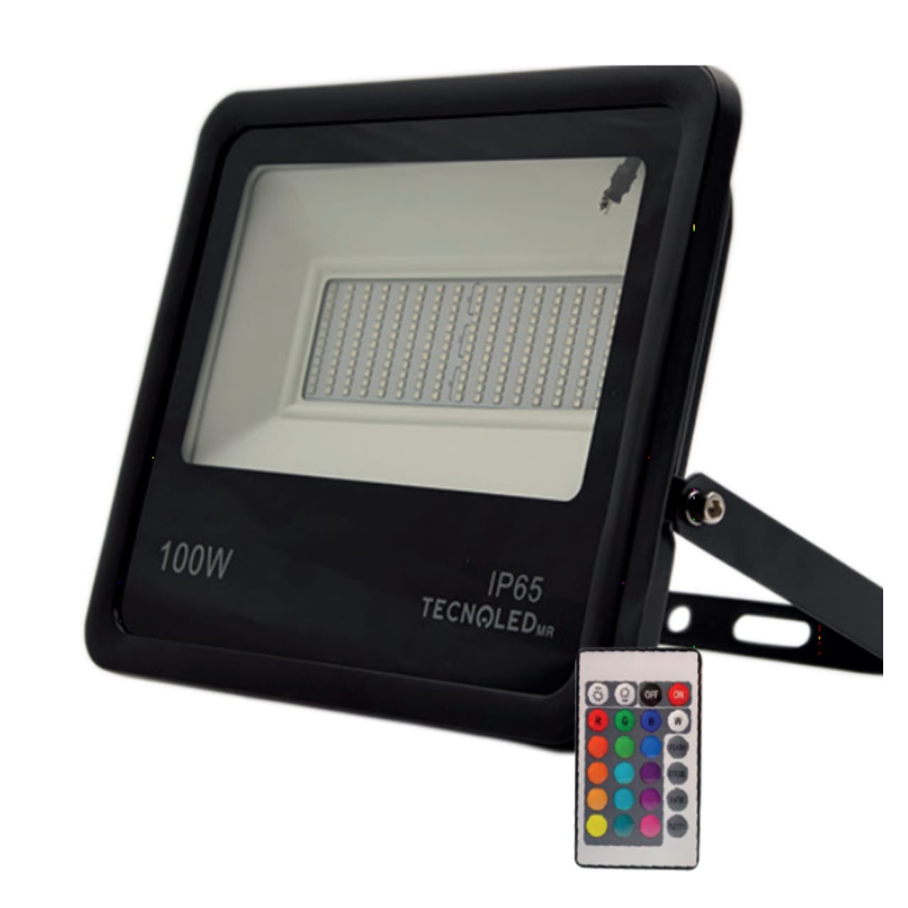 Reflector LED 100W con Control Remoto Alto Rendimiento para Grandes Espacios