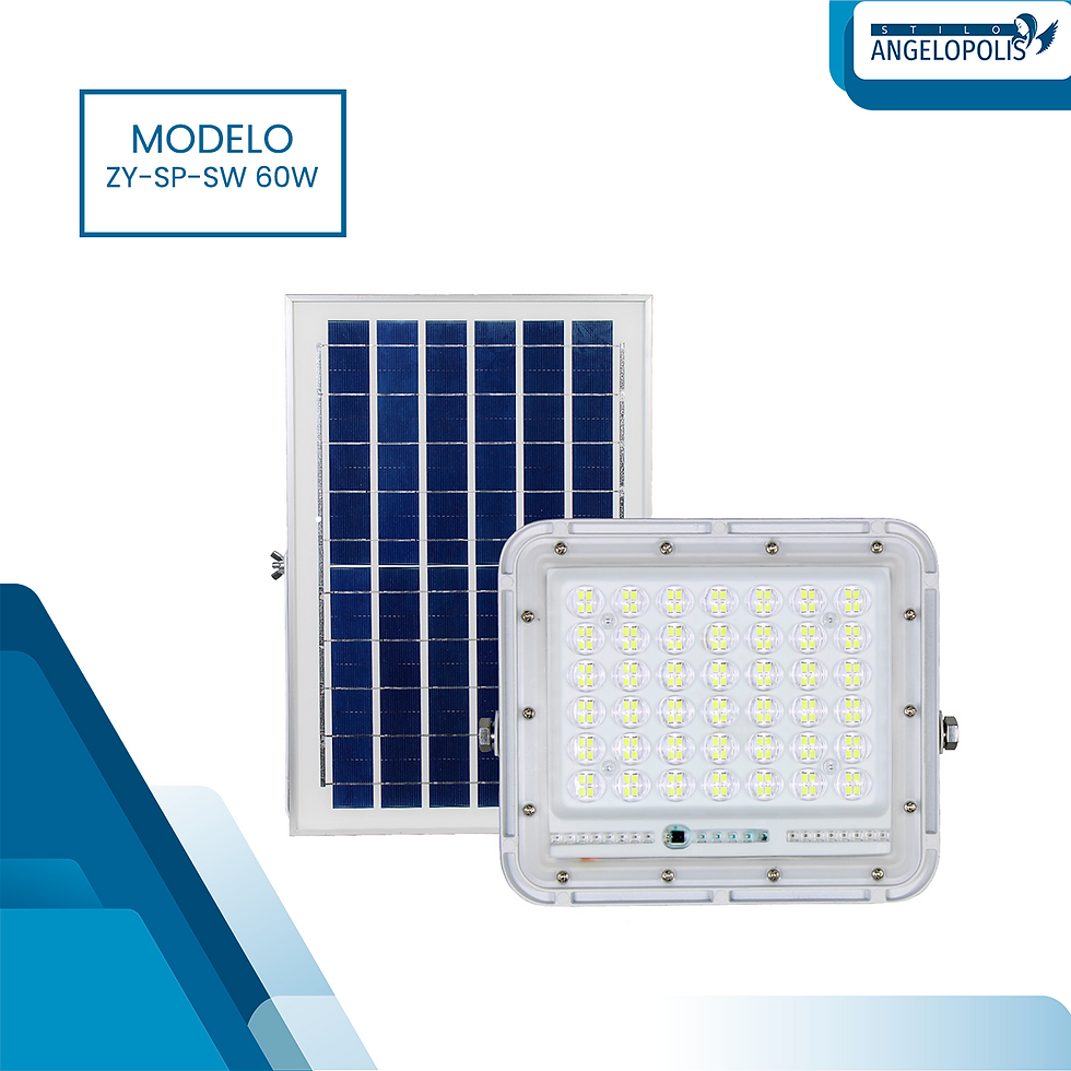 Vista general Reflector Solar LED de 60W Alta Potencia y Amplitud con Control Remoto Stilo Angelópolis
