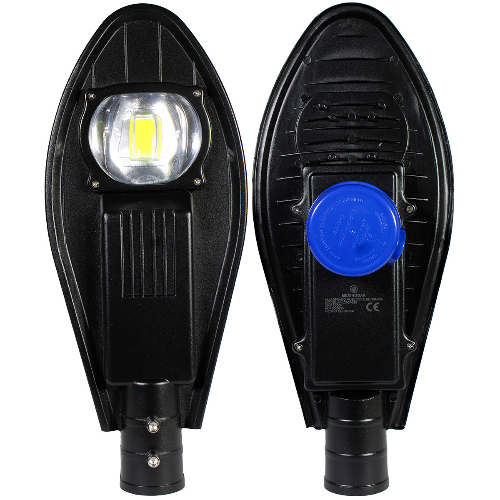 Lámpara Suburbana LED Tipo Cobra 50W con Fotocelda de Media Vuelta
