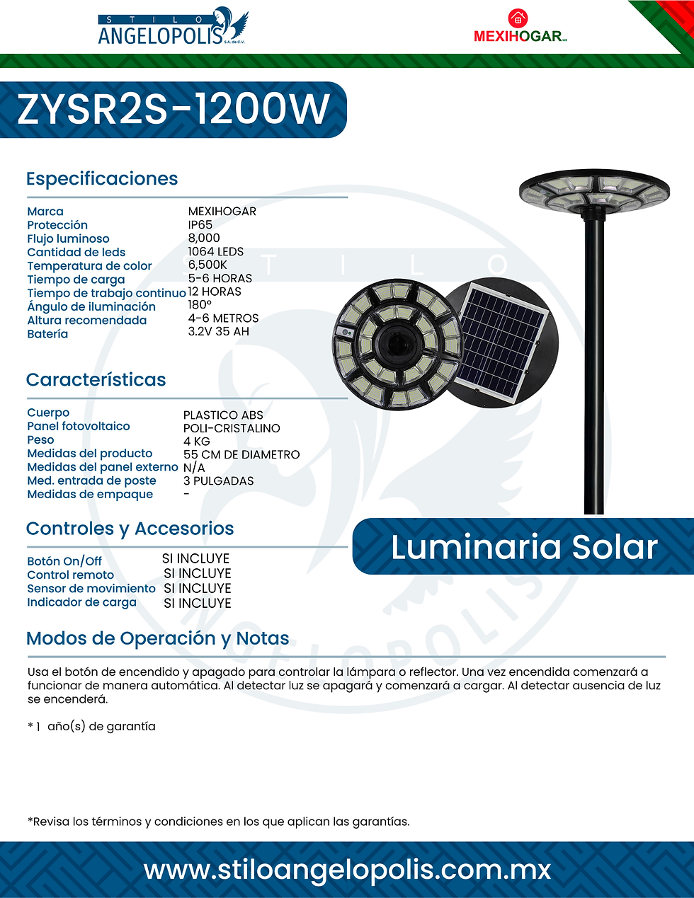 Miniatura: Lámpara LED 1200W Ultra Brillante para Accesos y Pasillos