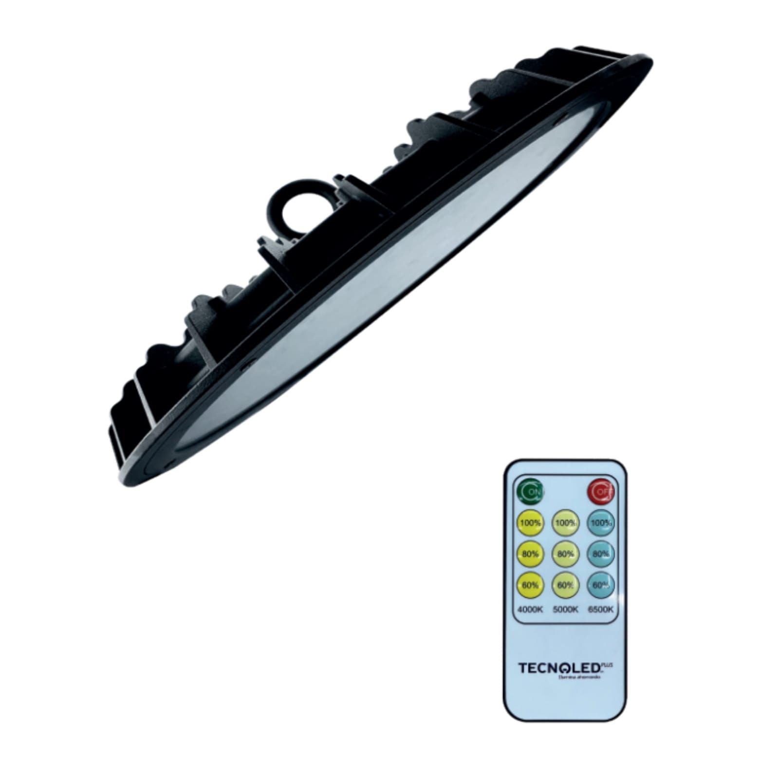 Campana Industrial LED 150W con Control Remoto | Iluminación Inteligente