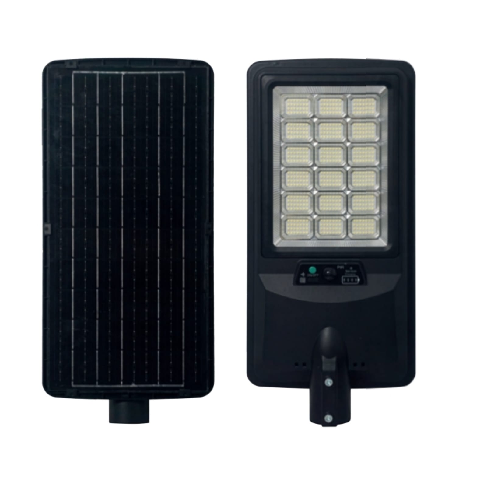 Lámpara Solar LED 60W para Exterior Negra Alta Eficiencia e Iluminación