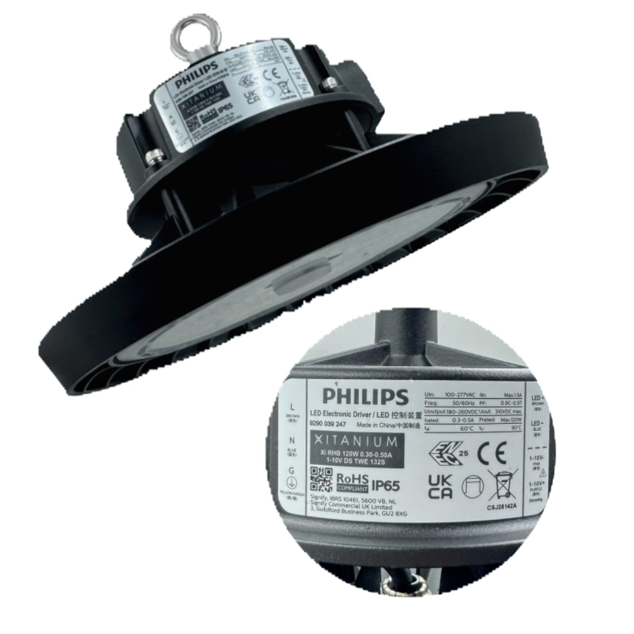 Campana Industrial LED Potencia Ajustable 70/100/120W