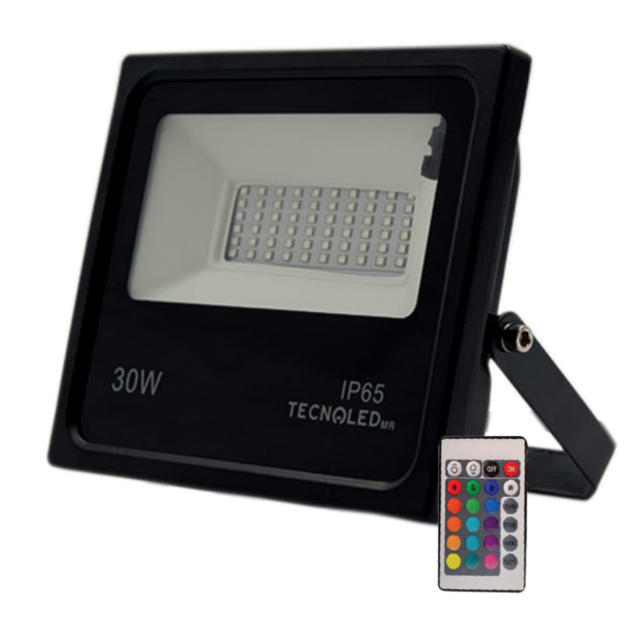 Reflector LED 30W con Control Remoto Iluminación Inteligente al Anochecer