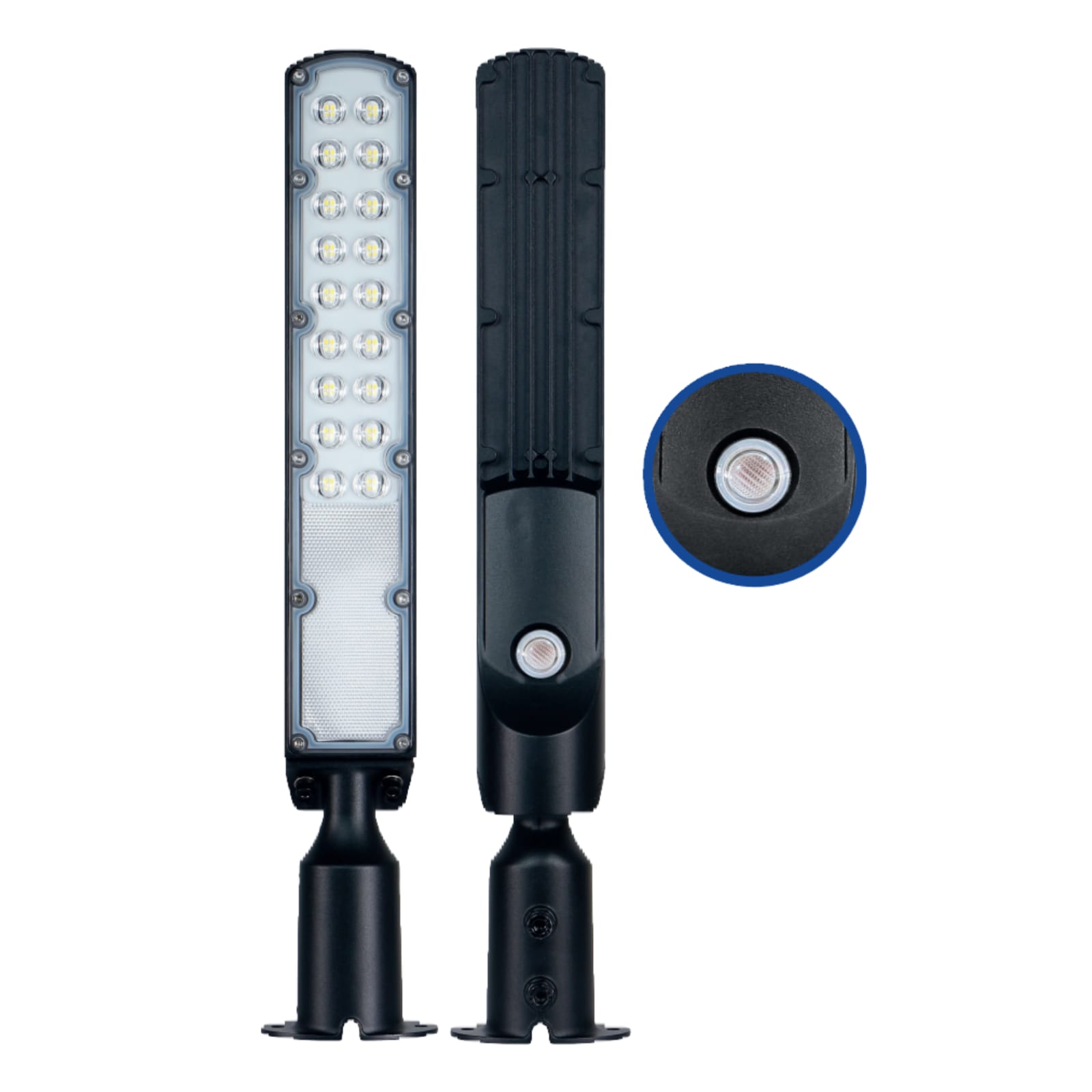 Lámpara LED 50W Color Negro para Poste con Fotocelda