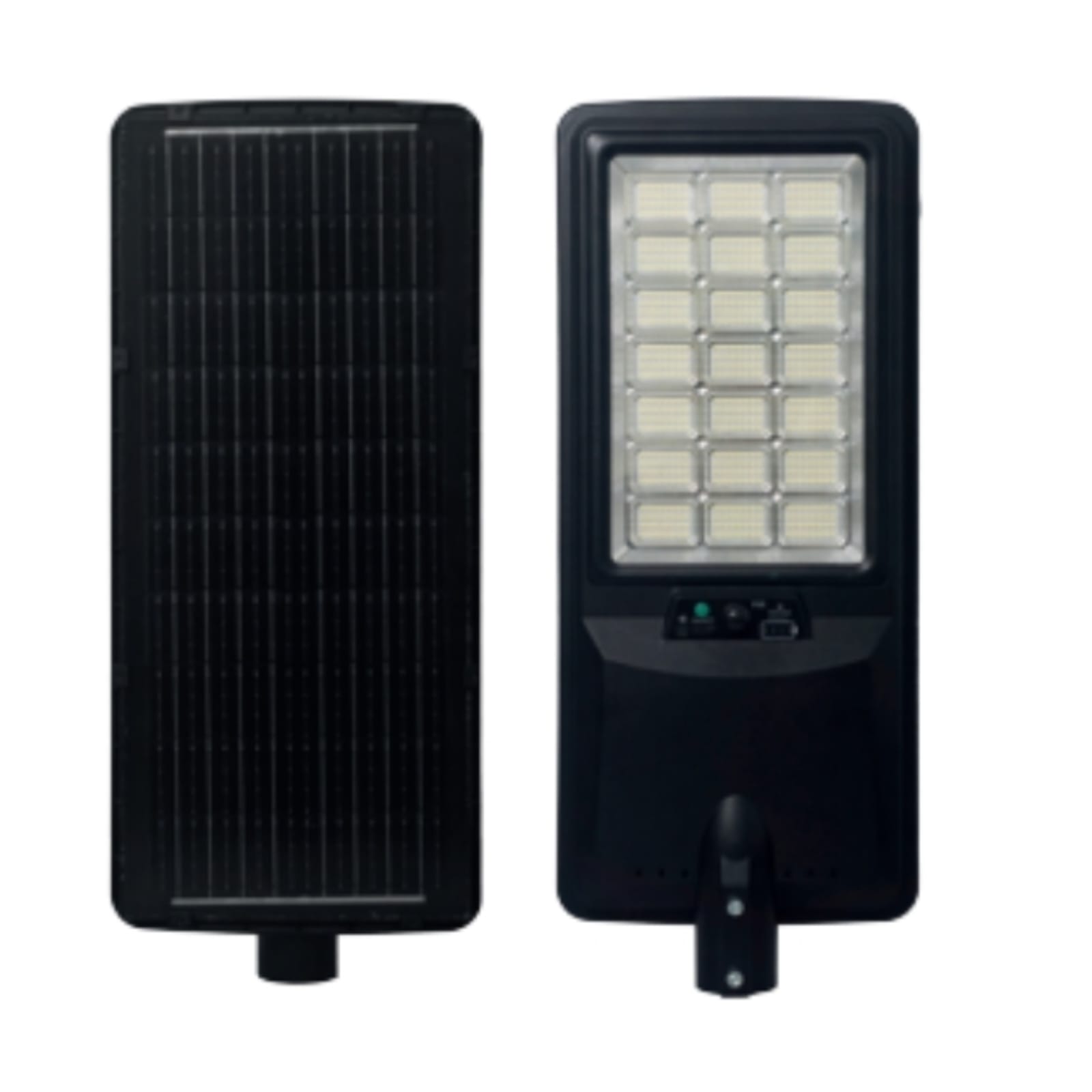 Lámpara Solar LED 100W para Exterior Negra Carga Solar en 6 Horas