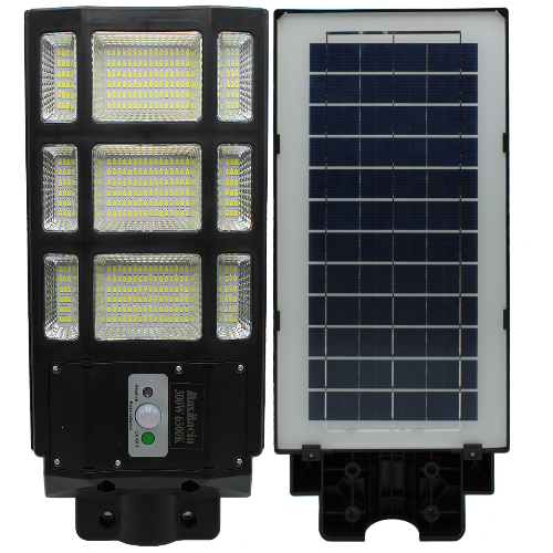 Lámpara Solar LED de 300W Suburbana para Alumbrado Público Con Sensor y Control