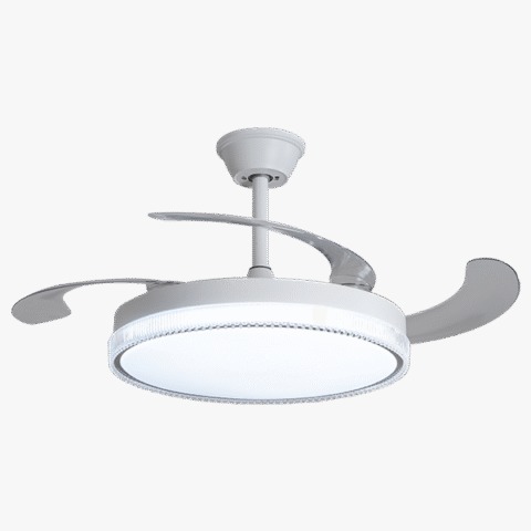 Ventilador LED IV404C Decorativo 56W Diseño Remolino