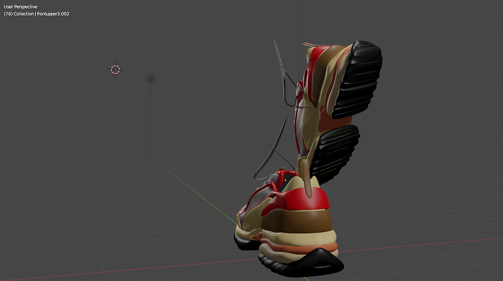 Sneaker design (3D) Blender model render