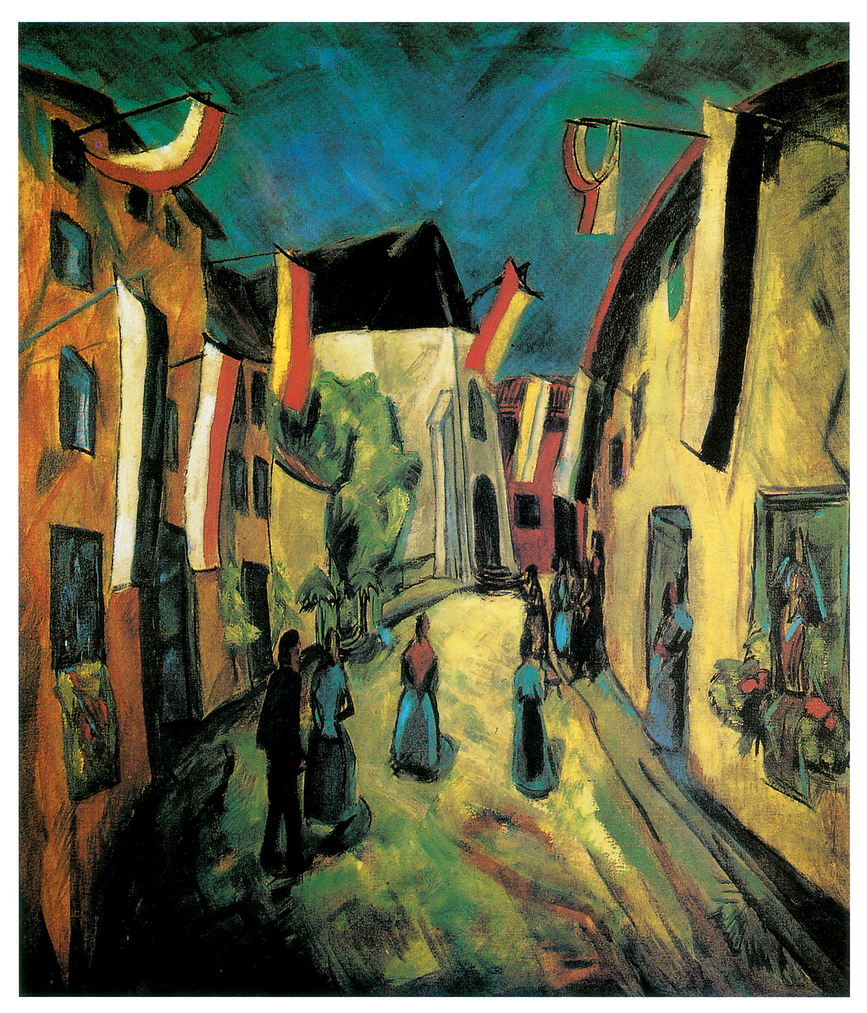 Erich Heckel, Corpus Christi in Bruges, 1914