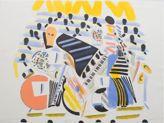 Colin Lanceley, Wind and Percussion, 1994, Printed by Fred GENIS, Lithograph, 50/75