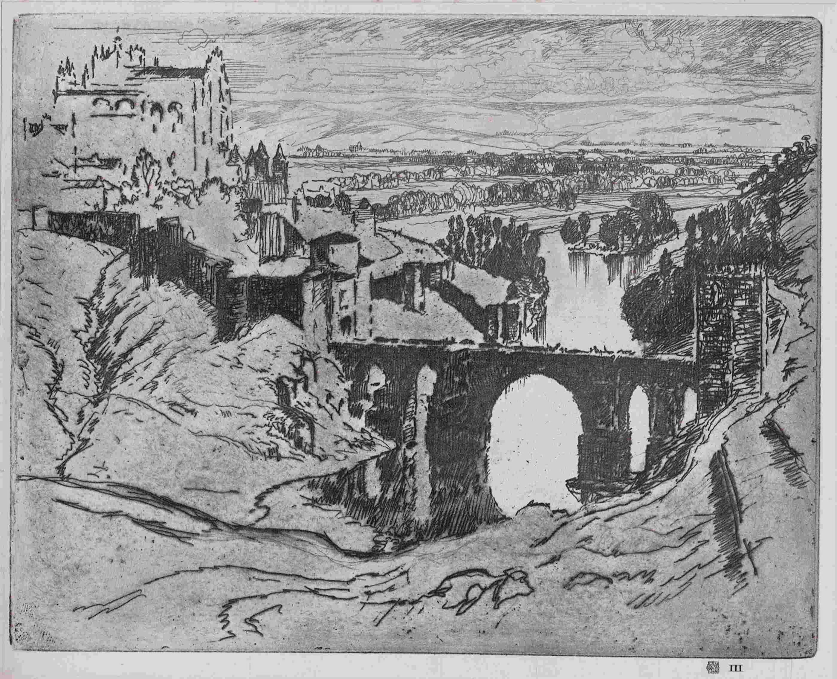 Joseph Pennell, St Martin's Bridge Toledo