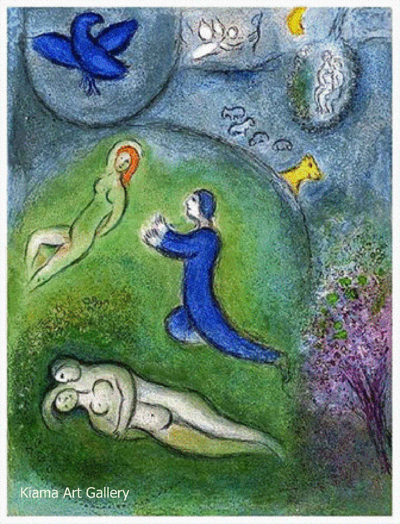 Chagall Daphnis and Chloe 1977 Print 320mm x 240mm Daphnis and Lycoenium