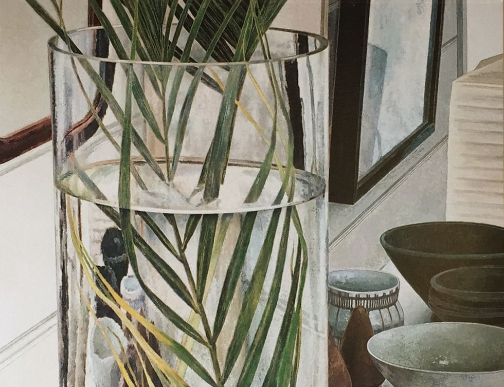 Cressida Campbell, Palm Fronds and Bowls (detail)