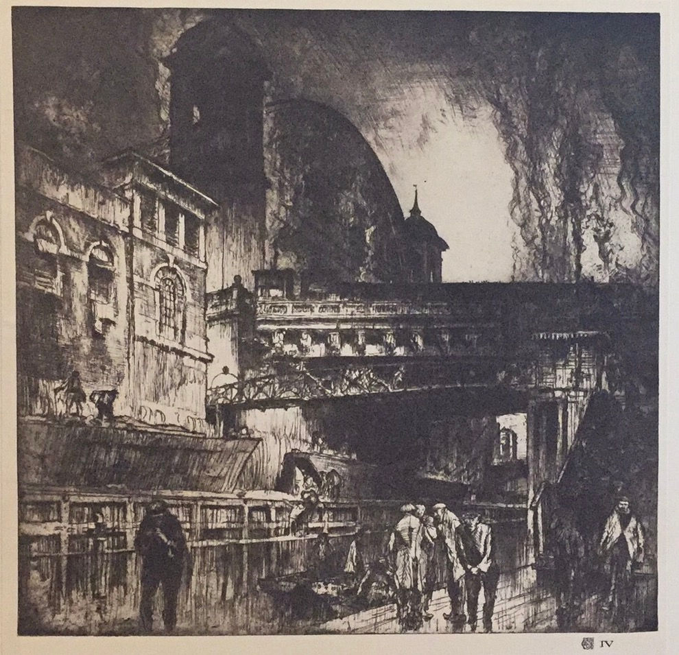 Frank Brangwyn, Cannon Street Station, Exterior
