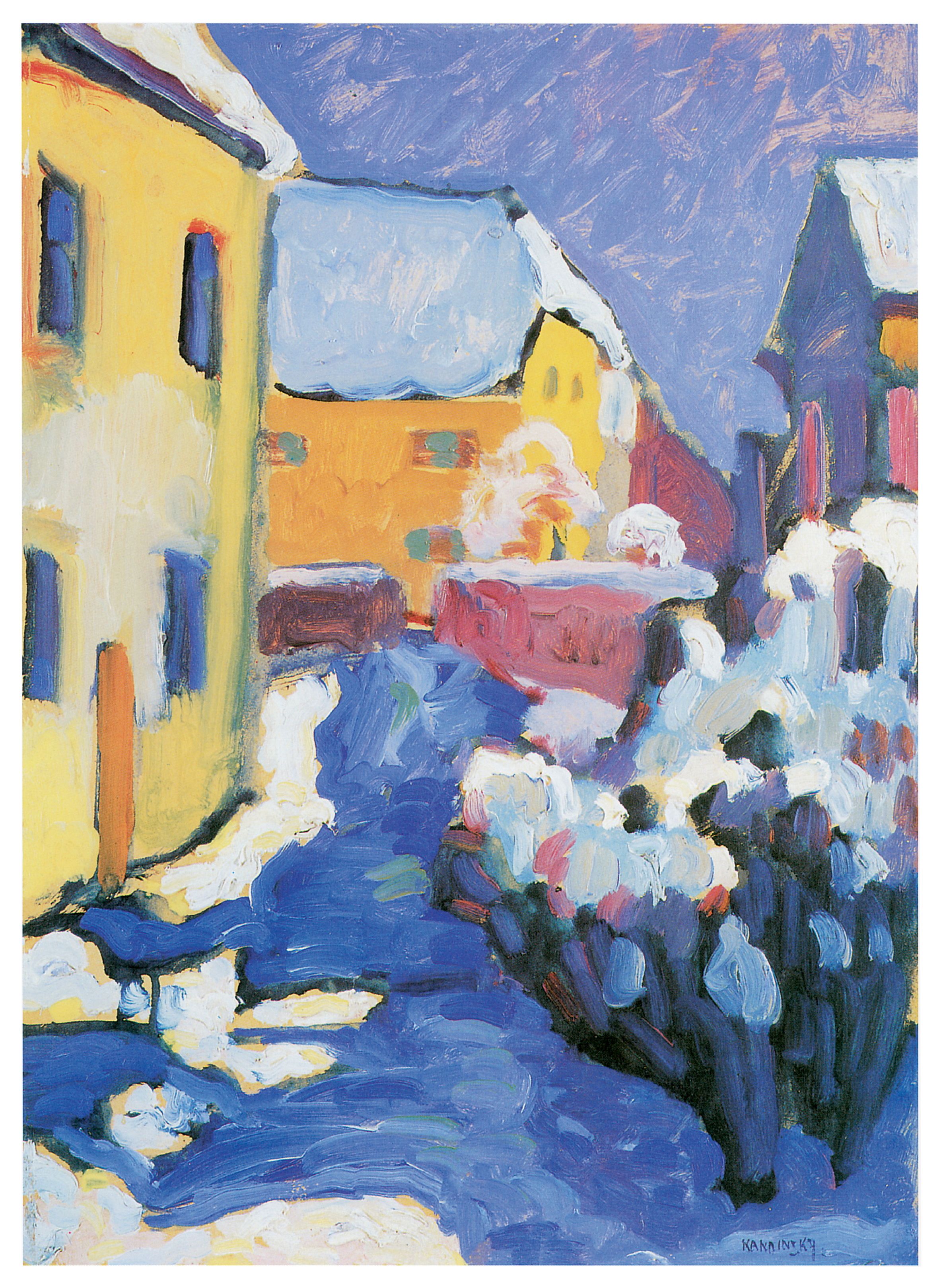Wassily Kandinsky, Church Yard and Vicarage in Kochel, 1909