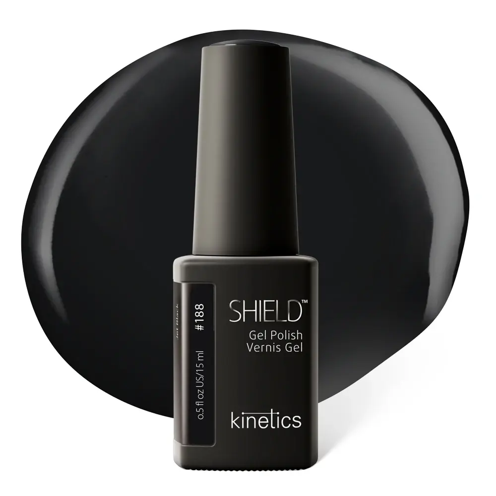 Kinetics SHIELD Gellack #188 Gel Polish Jet Black 15ml