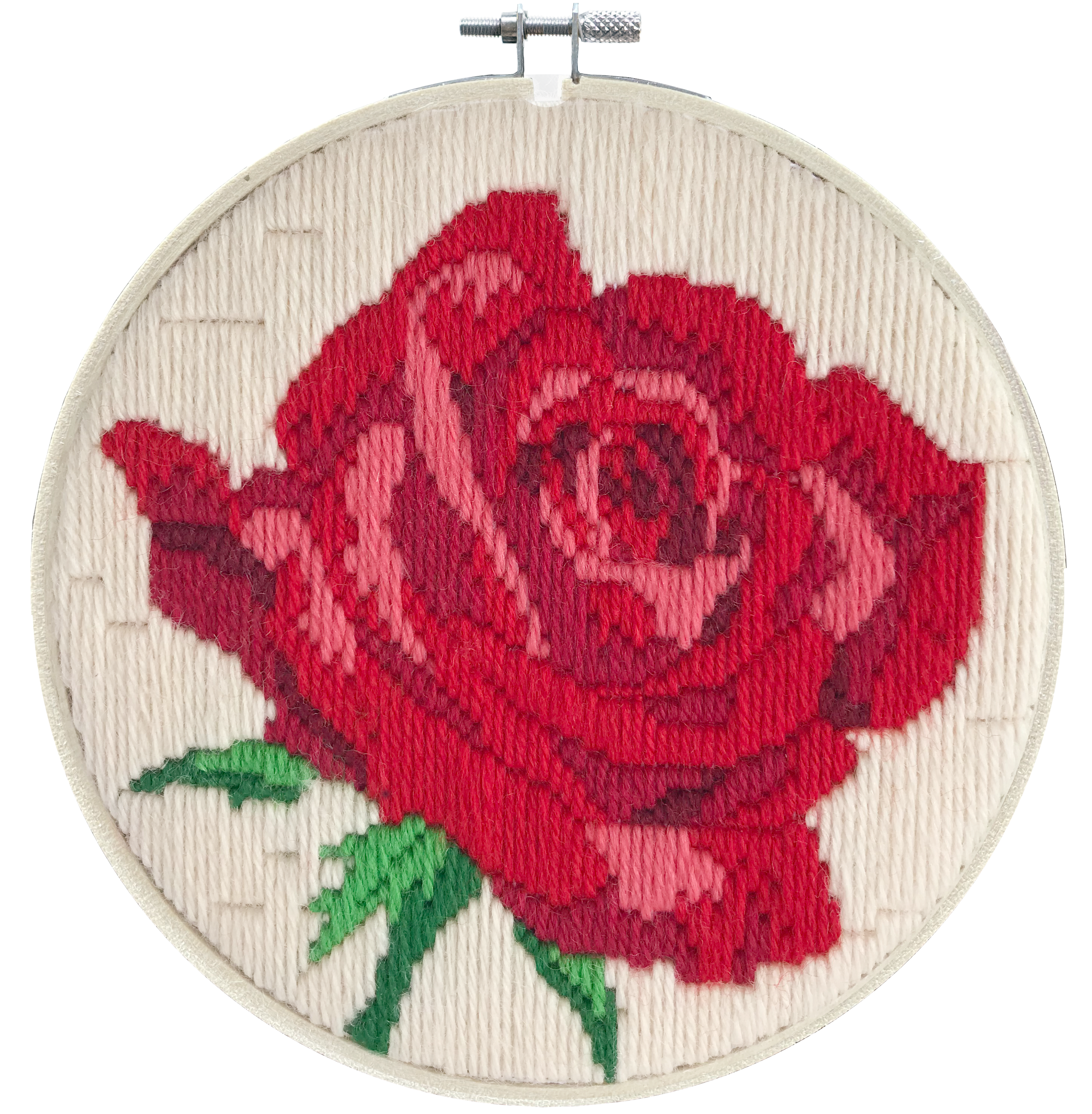 Ladybird Long Stitch Kit ROUND 6" - Rose Rouge LST3005