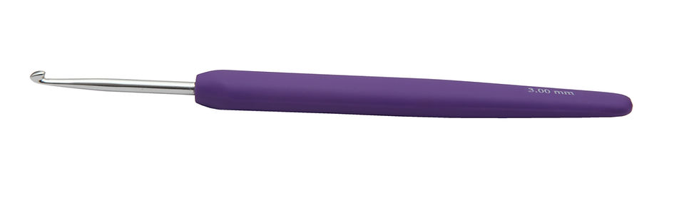Thumbnail: KnitPro Waves Single Ended Silver Crochet Hook
