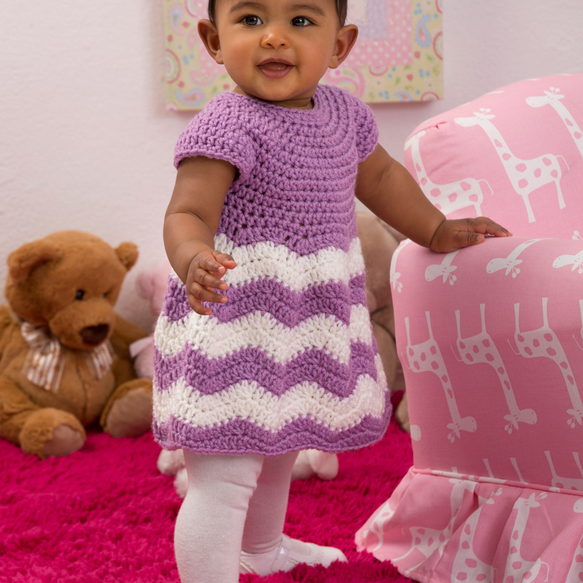 Red Heart Super Saver Baby Dress