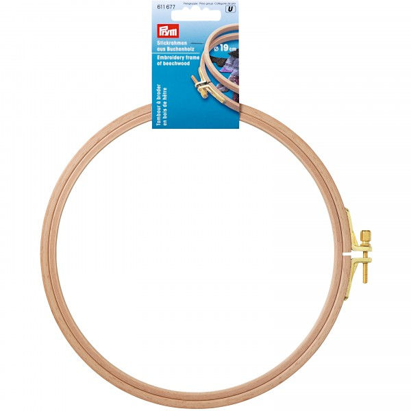 PRYM Wood Embroidery Frame with Screw - 19cm 611677