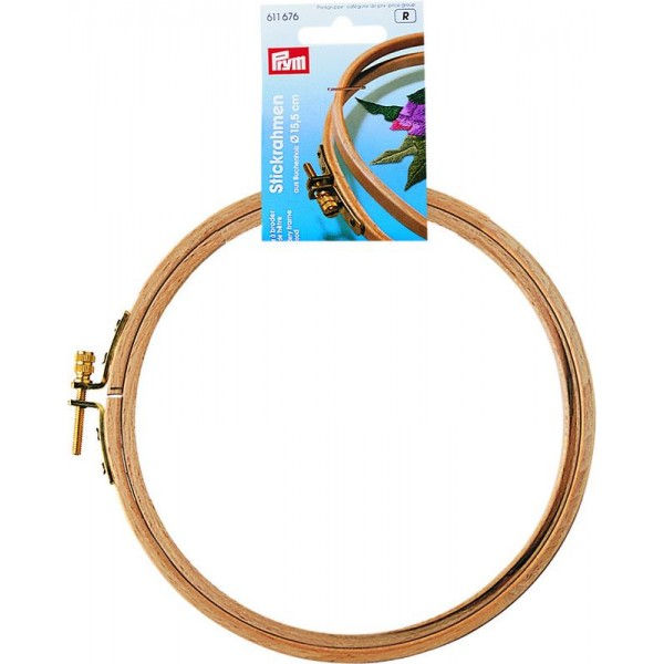 PRYM Wood Embroidery Frame with Screw - 16cm 611676