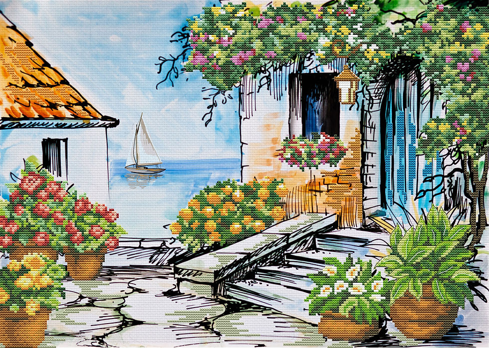 Ladybird No Count Cross Stitch Kit - SEASIDE PARADISE 650039